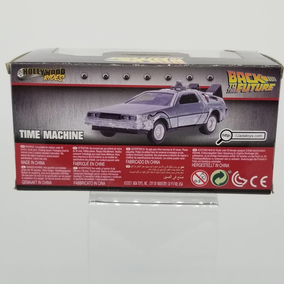 Jada Toys Hollywood Rides Back to the Future Time Machine Deloreon Diecast Car - Picture 2 of 2